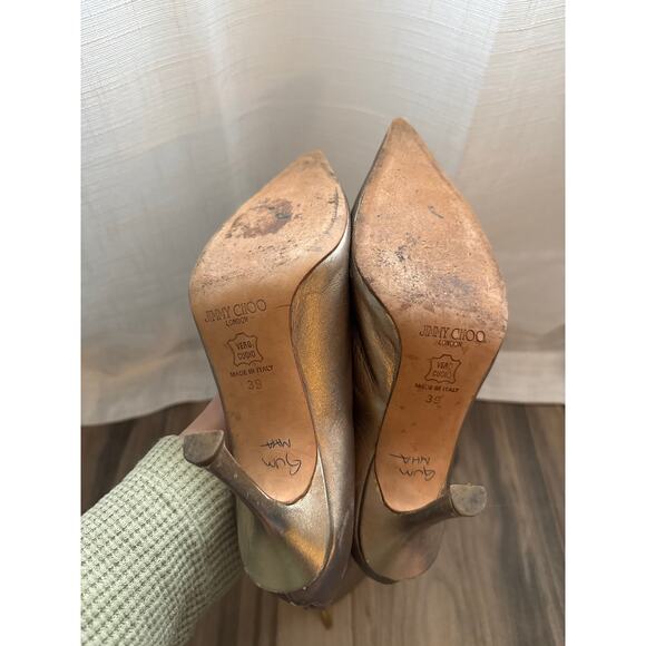 Jimmy Choo Gold Fringe Boots - Picture 5 of 5